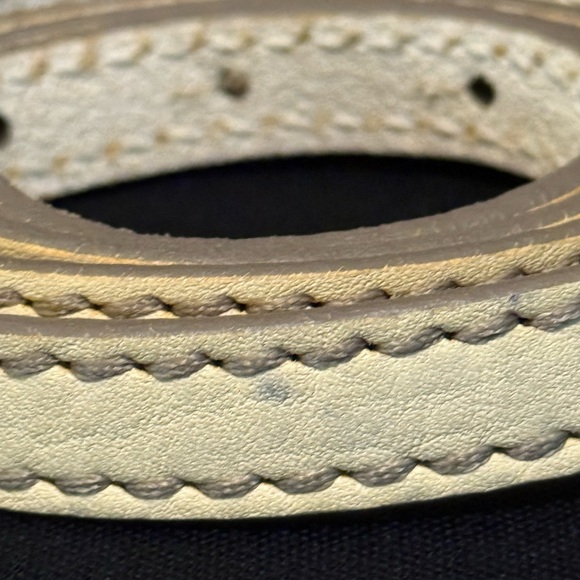 Dolce&Gabbana D&G Silver Buckle Logo Cream Leather Belt Size 85cm 34In - Picture 15 of 15